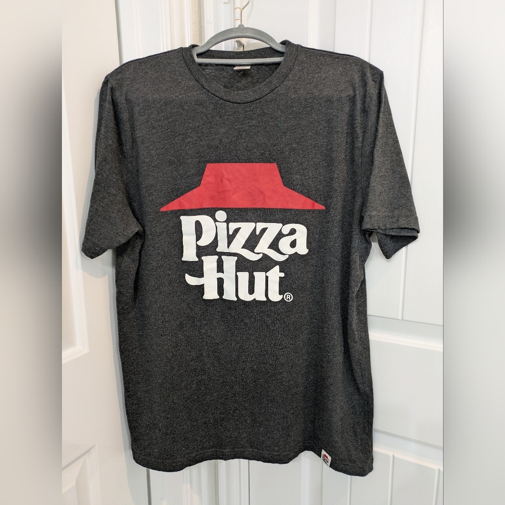 Gray Pizza Hut Logo T-Shirt